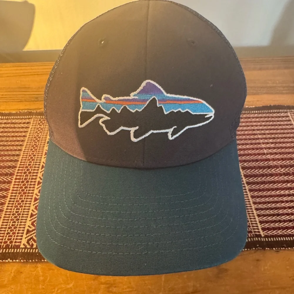 Patagonia Navy and Teal Trucker Hat - Picture 5 of 6